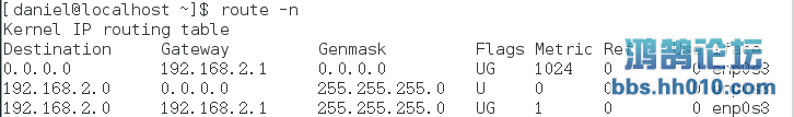 Linux routing table