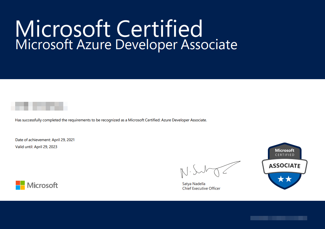 Azure Developer Associate