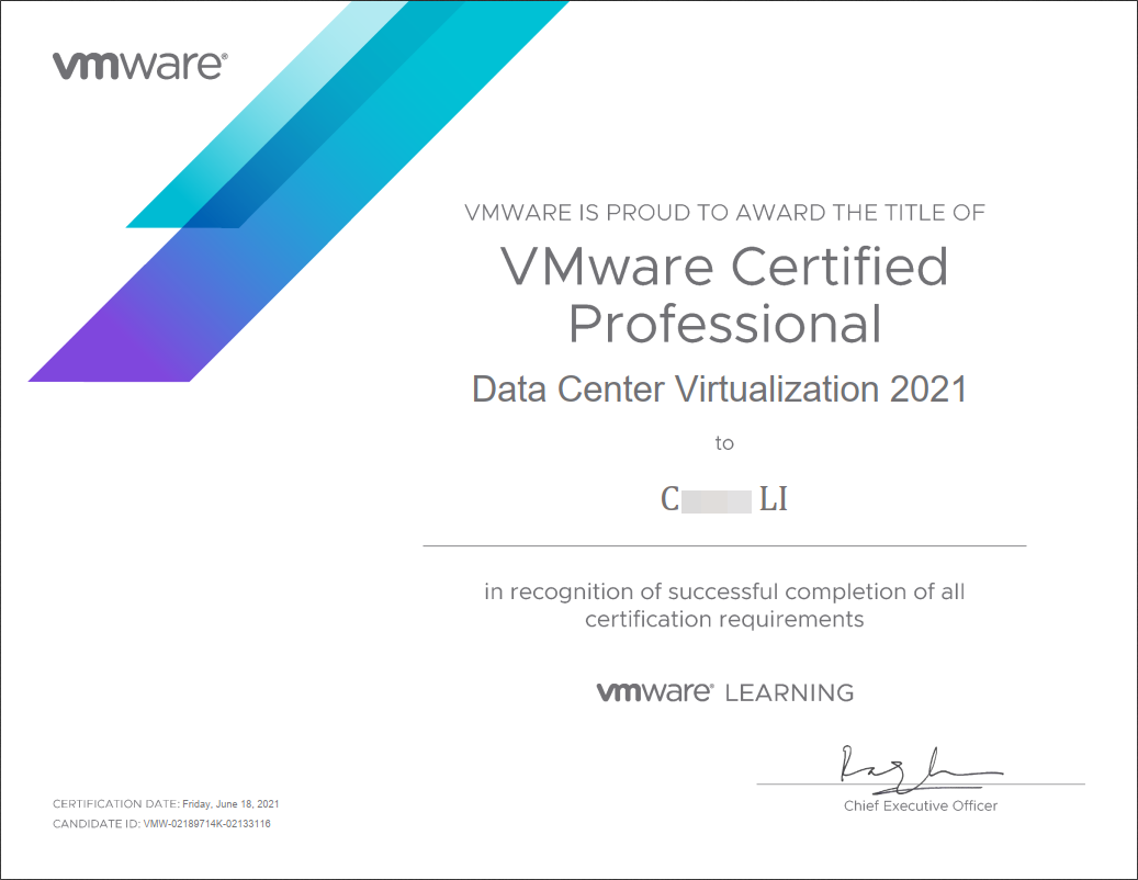 VCP-DCV 2021