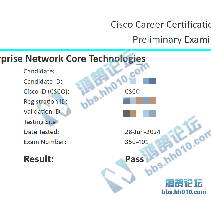 2024.6.28 CCNP 350-401 PASS.png