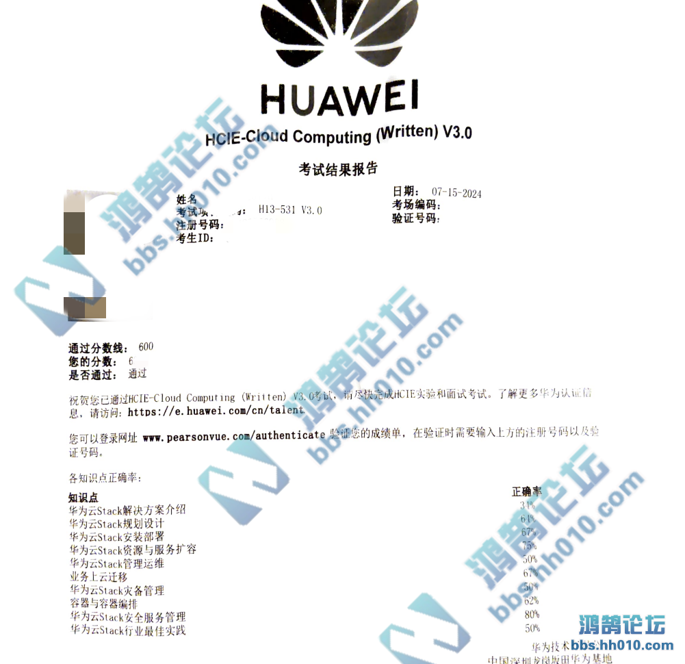 2024.7.15 HCIE-Cloud Computing  H13-531 PASS.png