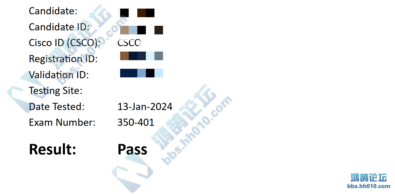 2024.1.13 CCNP 350-401 PASS.png