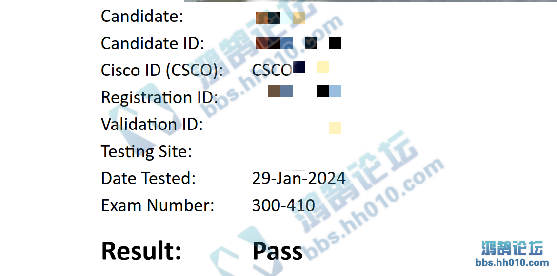 2024.1.29 CCNP 300-410 PASS.png