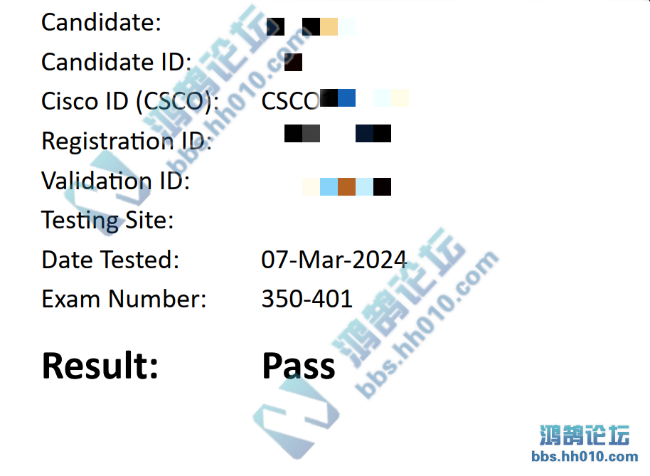 2024.3.7 CCNP 350-401 PASS.png