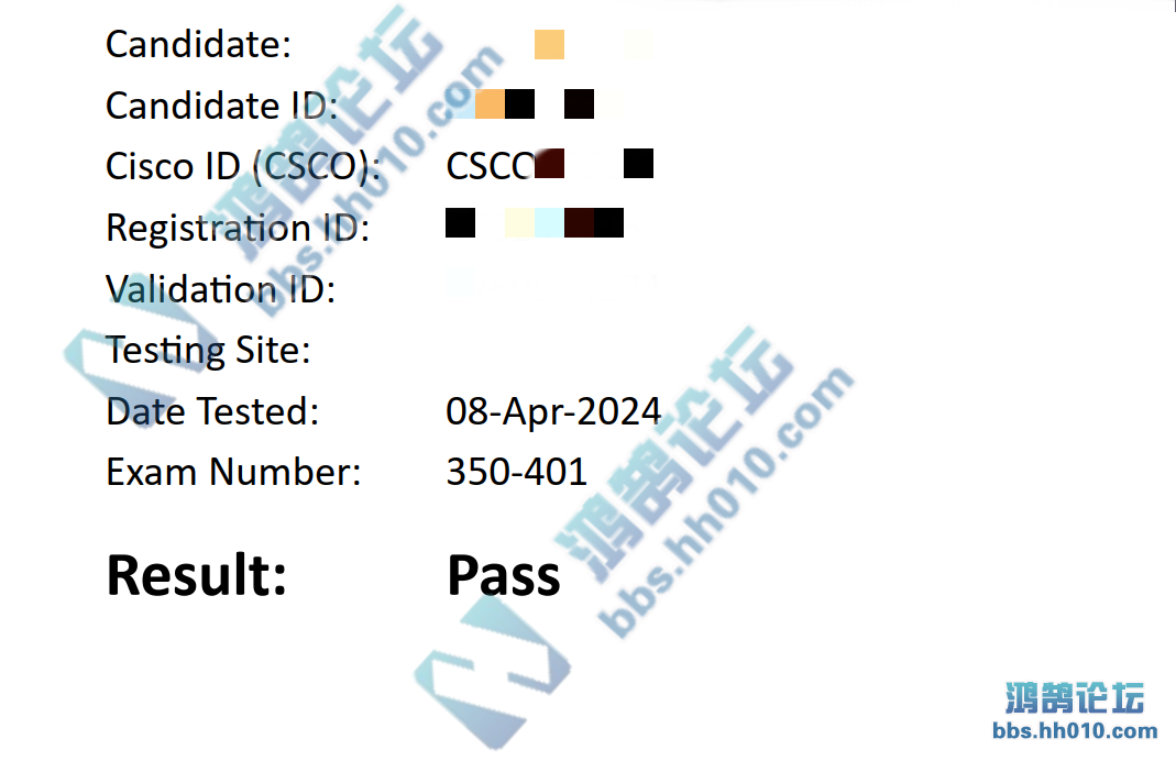 2024.4.8 CCNP 350-401 PASS.png