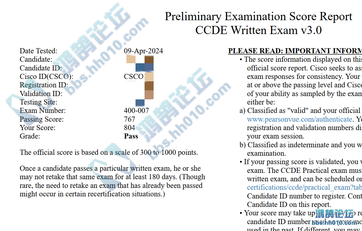 2024.4.9 CCDE 400-007 PASS.png