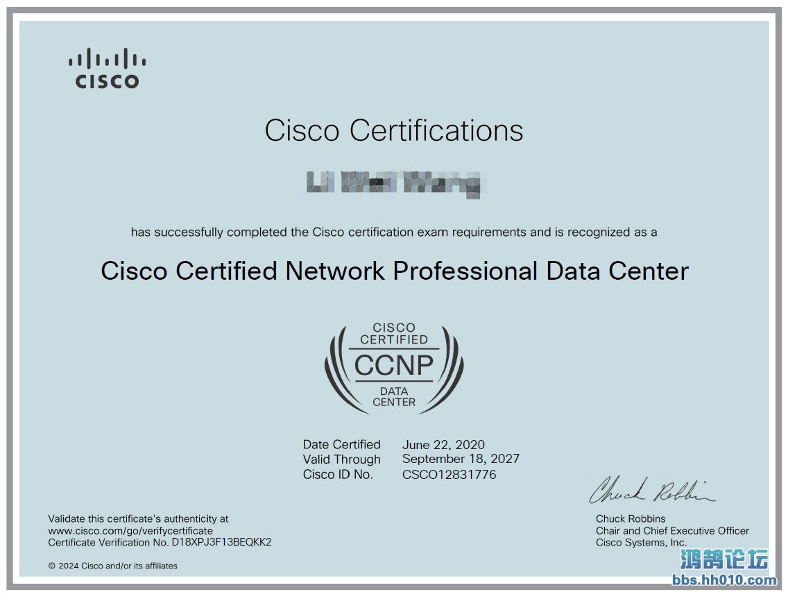 Cisco Certified Network Professional Data Center certificate.jpg